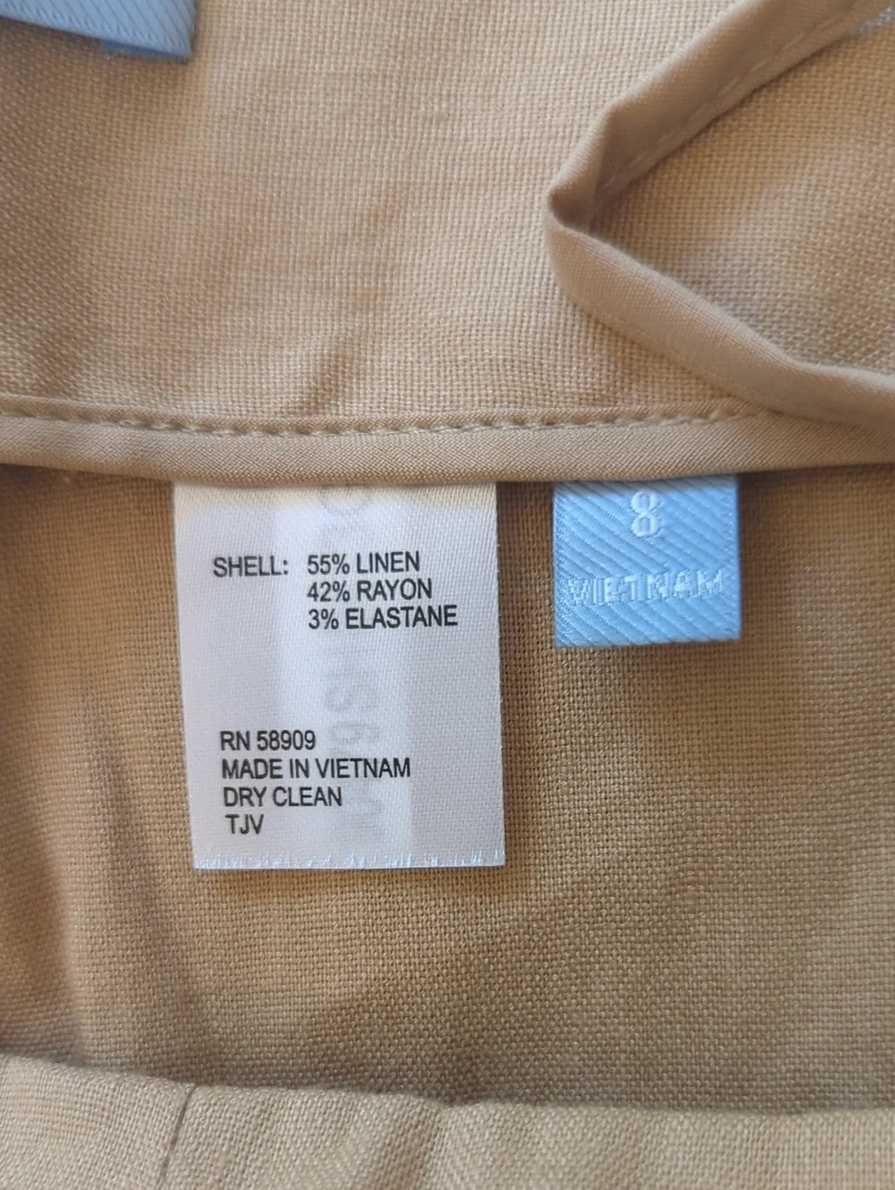 Antonio Melanie Linen Blend Kaki Tan Camel Shades With Pockets Tailored Short 8 - Picture 14 of 15